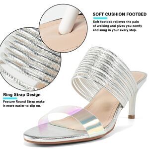 NWOT Women Casual Heeled Open Toe Sandals Pump Size 7.5